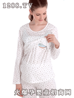 婷妃全棉印花哺乳內(nèi)衣褲橫開口