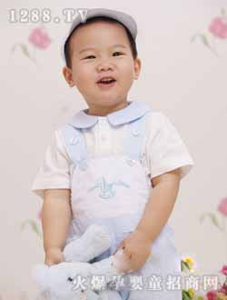 潤嬰寶連體哈衣淡藍(lán)色