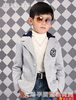 開(kāi)心寶貝灰色時(shí)尚外套