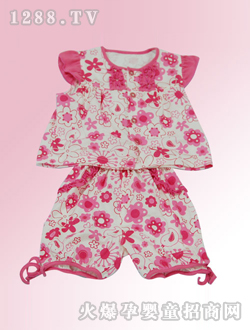 安嬰寶嬰兒紅色外出套裝