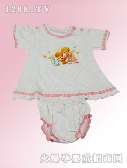 安嬰寶嬰兒花邊裙