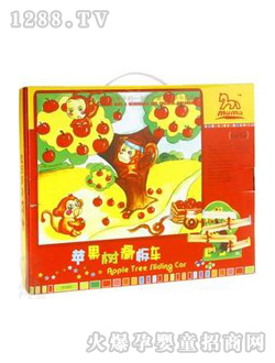 木馬智慧蘋(píng)果樹(shù)滑板車(chē)積木