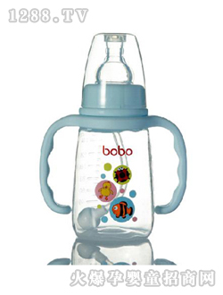 樂(lè)兒寶150毫升PP塑料自動(dòng)標(biāo)口奶瓶