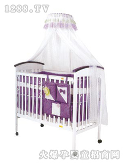 愛嬰寶嬰兒木床MC170紫色