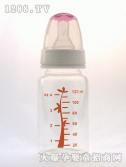 晶鉆玻璃奶瓶120ml紅樹