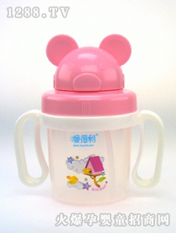 愛(ài)得利造型吸管學(xué)飲杯紅色