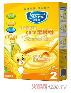 興佳康盒裝益生元核桃芝麻玉米粉2段