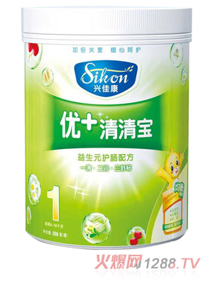 興佳康聽裝優(yōu)+益生元護腸清清寶1段