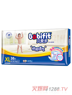 貝愛多快吸透氣紙尿褲XL碼36片