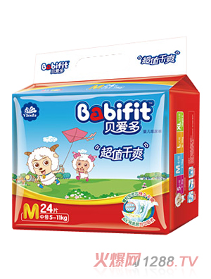 貝愛多超值干爽紙尿褲M碼24片