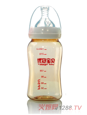 優(yōu)冠寶貝PPSU奶瓶240ml白色