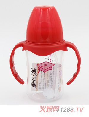 博士小帽P(pán)P有柄自然親子寬口自動(dòng)奶瓶180ml紅色