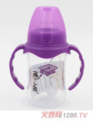 博士小帽P(pán)P有柄自然親子寬口自動(dòng)奶瓶180ml紫色