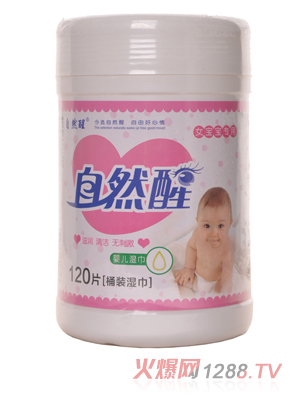 自然醒桶裝濕巾女嬰款120片