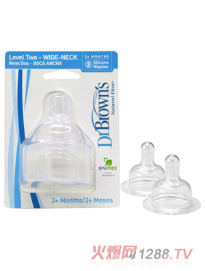 布朗博士流量2寬口奶嘴(2個裝)