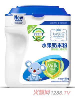 邦成貝樂獼猴桃山楂金裝水果奶米粉