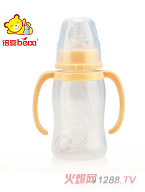 倍喜標口直身PP奶瓶150ML（黃色）