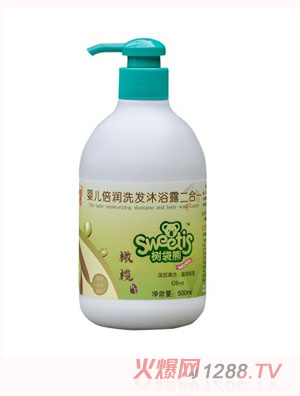樹(shù)袋熊橄欖嬰兒倍潤(rùn)洗發(fā)沐浴露二合一500ml
