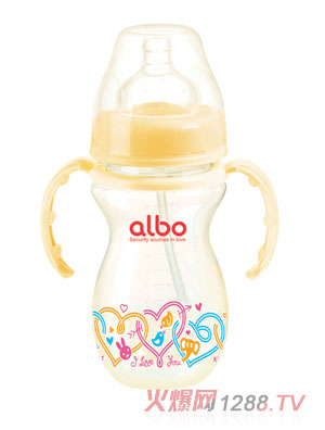 愛(ài)樂(lè)寶270mlPP葫蘆奶瓶水杯組合裝黃