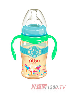 愛樂寶220mlPPSU寬口感溫自動(dòng)奶瓶綠色