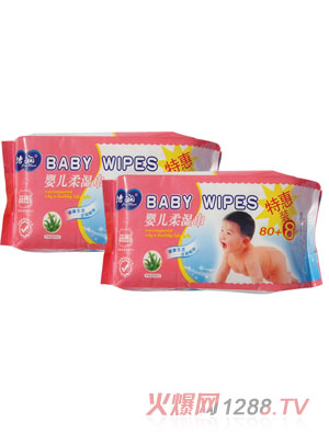 潔潤(rùn)嬰兒柔濕巾88片