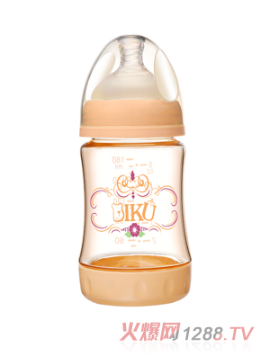 比酷熊PPSU嬰幼兒奶瓶180ML橘色
