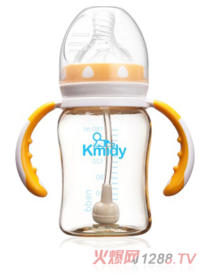 可米迪PPSU自動奶瓶180ml橙色