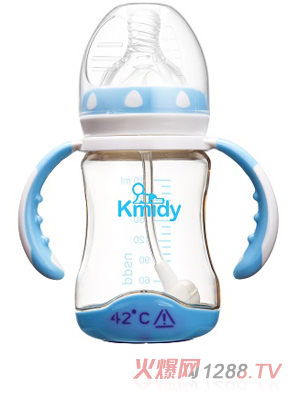 可米迪PPSU感溫自動奶瓶210ml藍(lán)