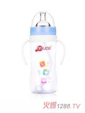母愛(ài)寬口徑PP自動(dòng)奶瓶240ml藍(lán)