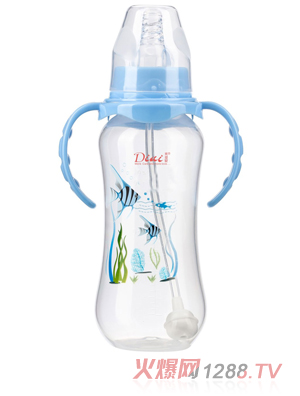 貝多愛標(biāo)口水晶PP奶瓶（藍(lán)色）