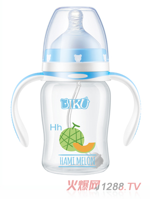 比酷熊PP奶瓶-哈密瓜圖案