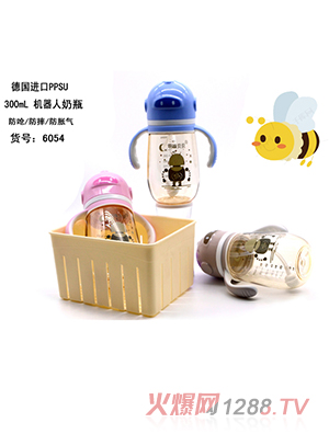 明珠貝貝奶瓶-德國進口ppsu 300ml機器人奶瓶