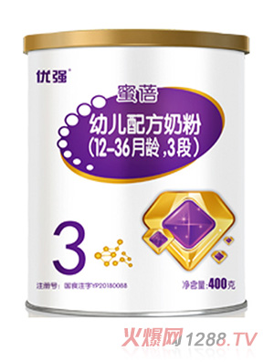 圣元優(yōu)強(qiáng)蜜蓓幼兒配方奶粉（12-36月齡，3段）400g