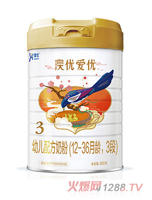 澳優(yōu)愛優(yōu)幼兒配方奶粉（12-36月齡，3段）