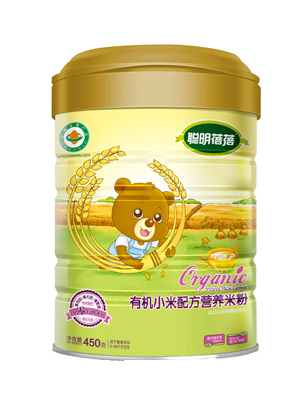 聰明蓓蓓有機(jī)小米配方營(yíng)養(yǎng)米粉罐